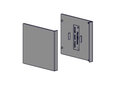 Rollease Square Fascia Bracket End Cap Skyline 4" - Vanilla
