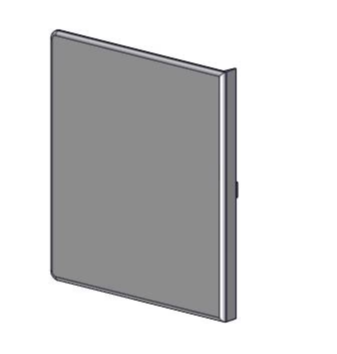 Rollease Square Fascia End Cap Skyline 3" - White