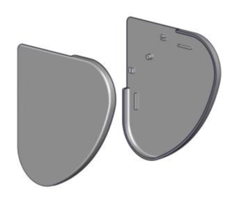 Rollease Universal Double Skyline Bracket Cover Set - White