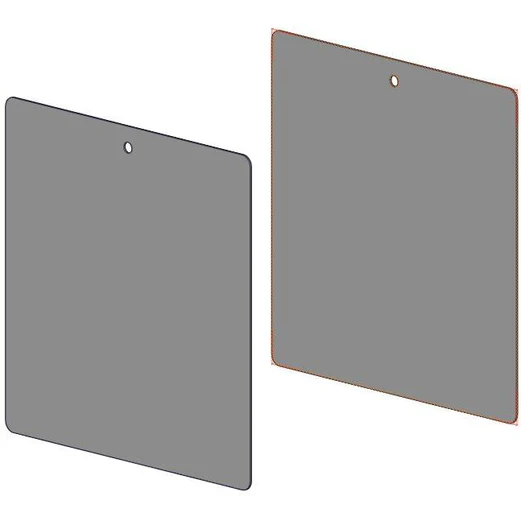 Rollease Square Fascia Face Plate Pair  R-Series 4" - Vanilla