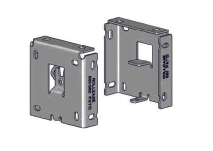 Rollease Square Fascia Bracket Set R16 R-Series 4" - Black