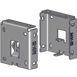 Rollease R8 R-Series 3" Square Fascia Bracket Set  - White - RollEase Parts