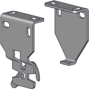 Rollease R3-R8 R-Series mounting bracket set (1.5" projection) - Black - RollEase Parts